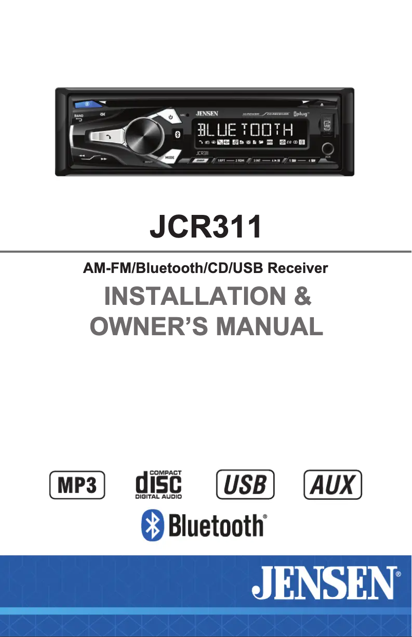 Image de la première page du manuel de l'appareil JCR311