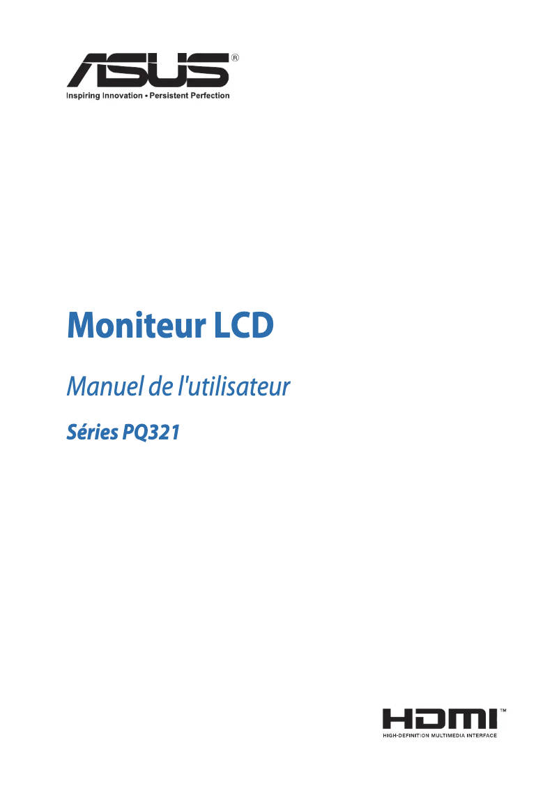 Image de la première page du manuel de l'appareil PQ321Q