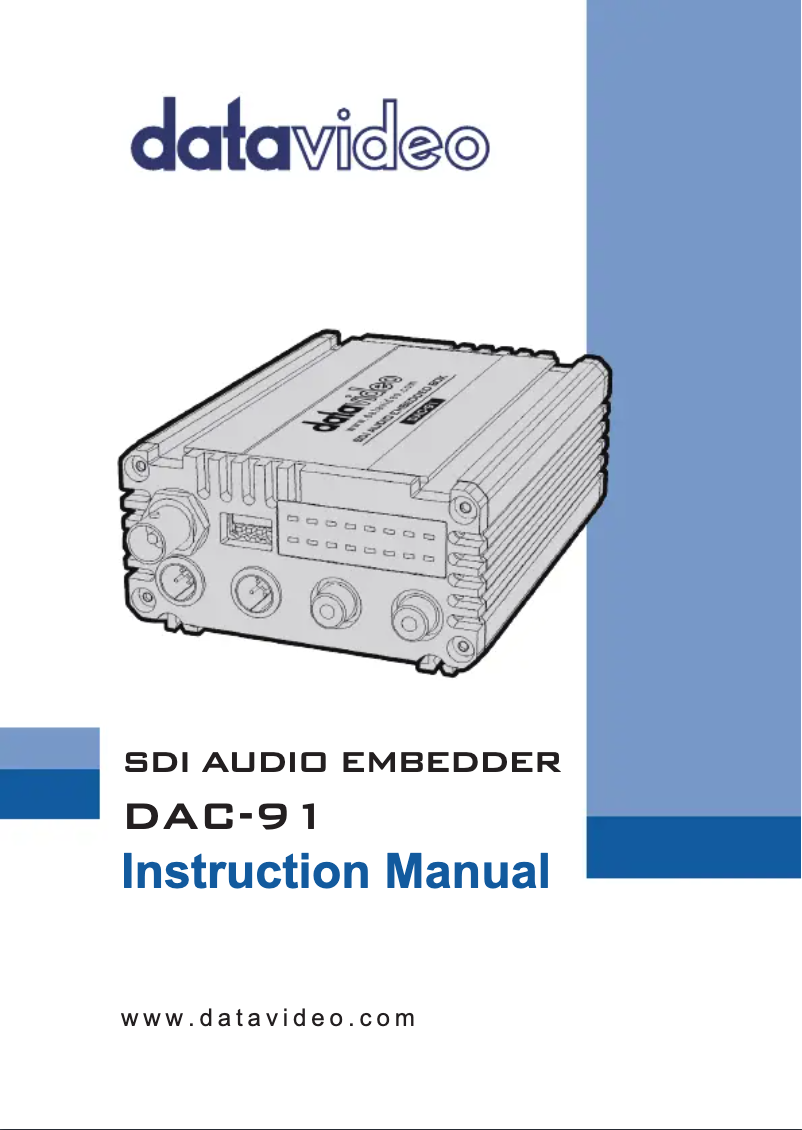 Page n°1 - Manuel utilisateur DataVideo DAC-91