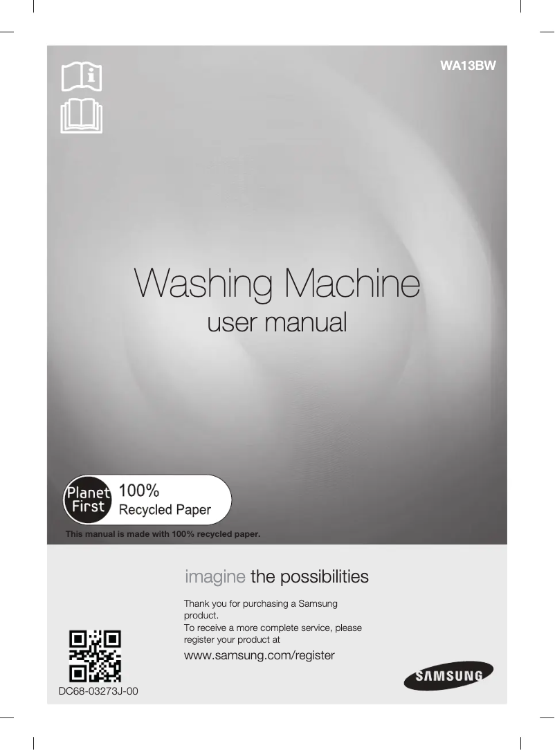 Page n°1 - Manuel utilisateur Samsung WA90F5S2UWW
