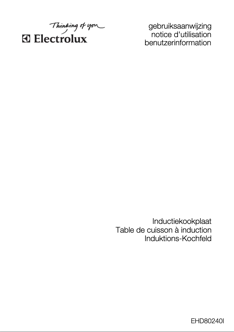 Page n°1 - Manuel utilisateur Electrolux EHD80240I