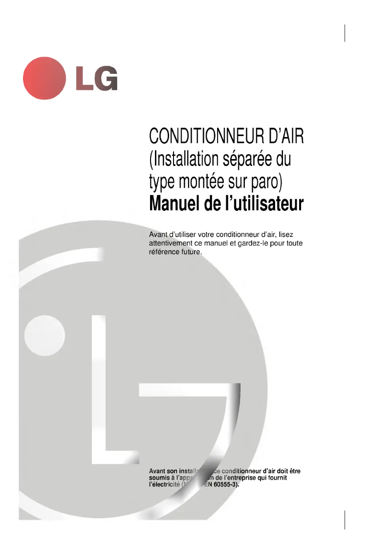 Page n°1 - Manuel utilisateur LG LS-K2661CL