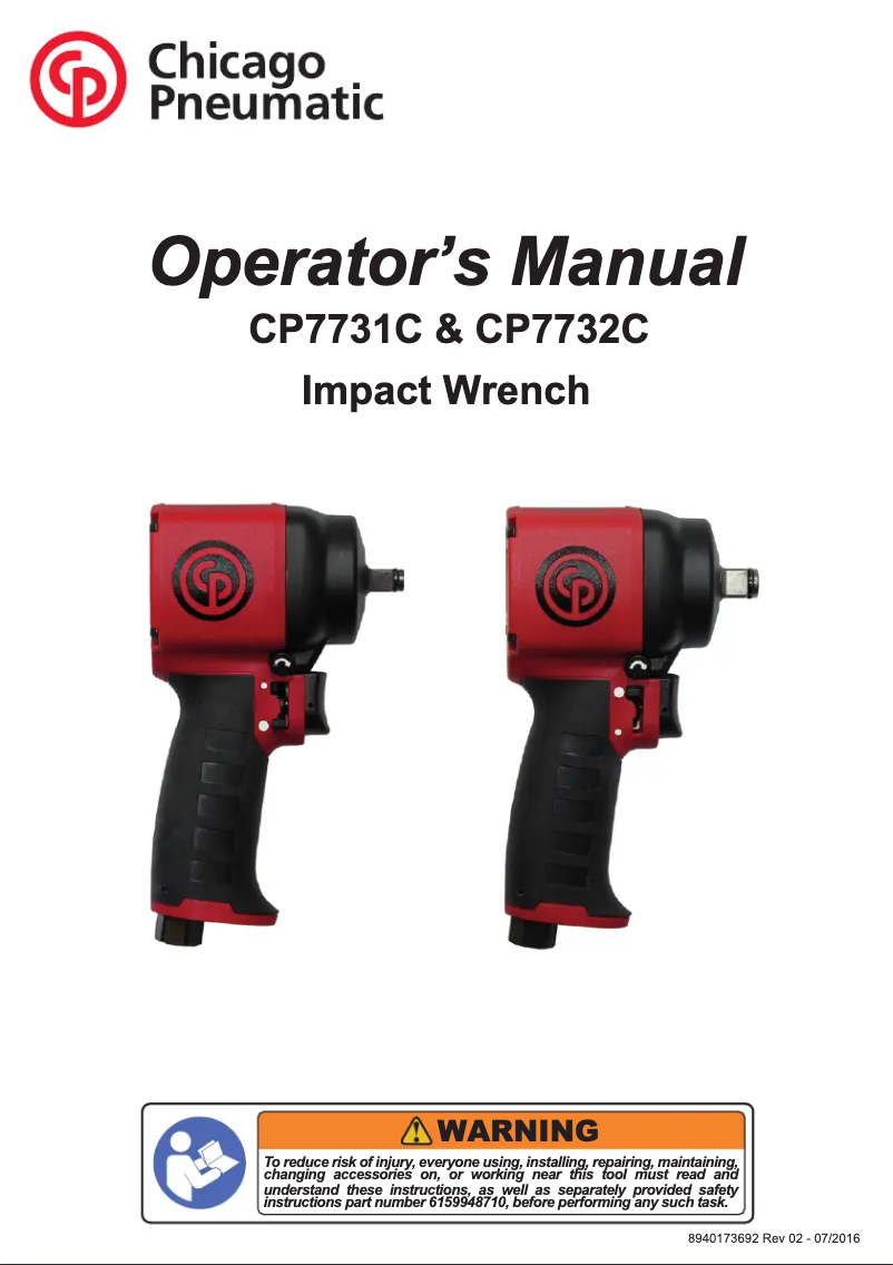 Página 1 del manual Manual de usuario Chicago Pneumatic CP7732C