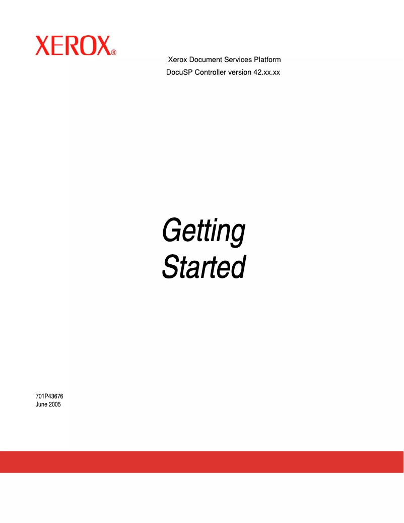 Page 1 de la notice Manuel utilisateur Xerox DocuTech 128 HLC