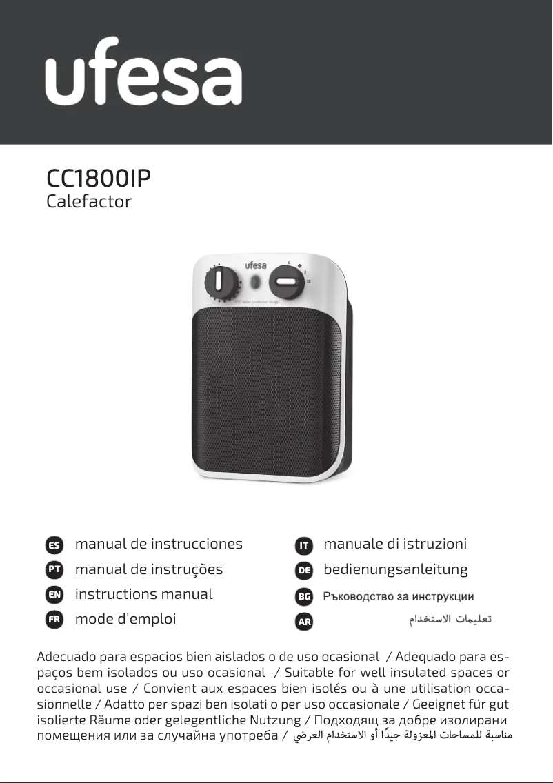Page 1 de la notice Manuel utilisateur Ufesa CC1800IP