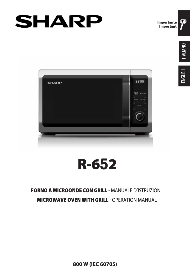 Page n°1 - Manuel utilisateur Sharp R-652BK