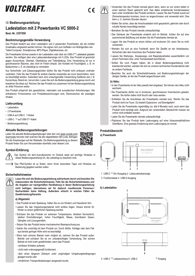 Page 1 de la notice Manuel utilisateur Voltcraft VC 5000-2