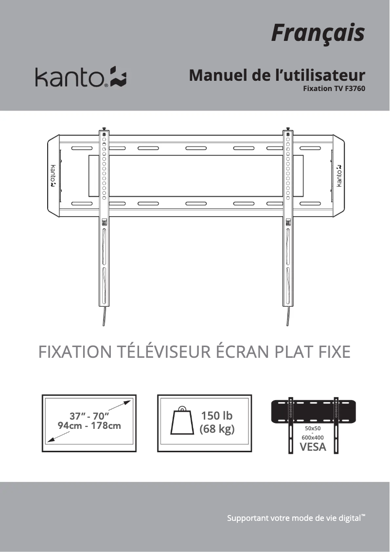 Página 1 del manual Manual de usuario Kanto F3760