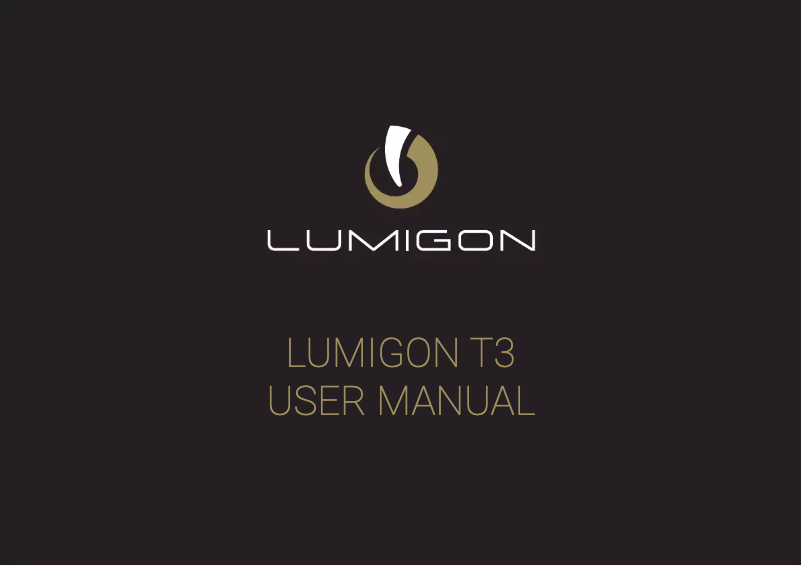 Page n°1 - Manuel utilisateur Lumigon T3