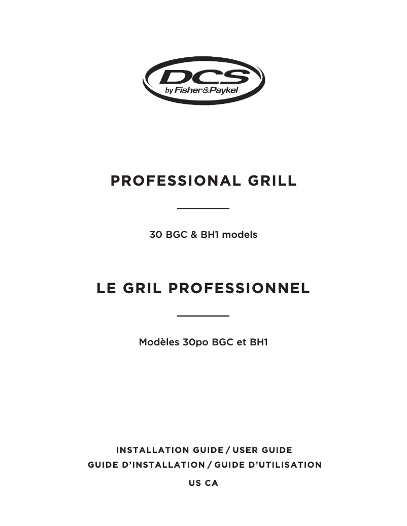 Page 1 de la notice Manuel utilisateur Fisher & Paykel BH1-30R-N