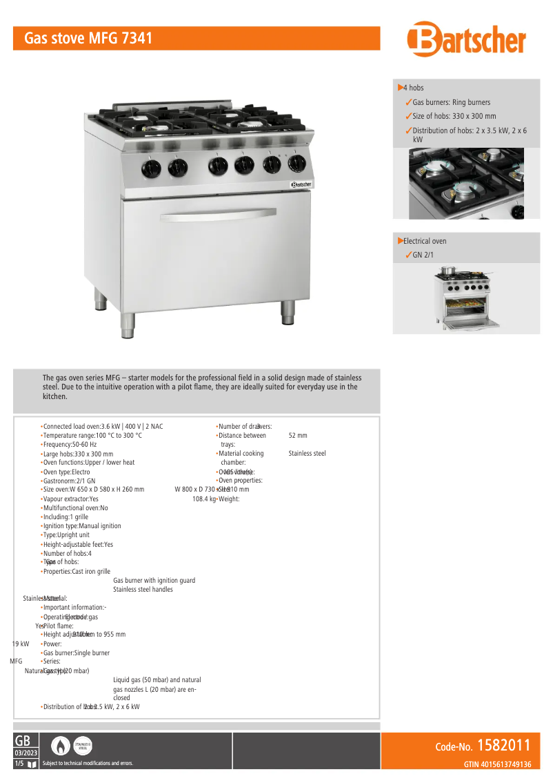 Image de la première page du manuel de l'appareil MFG 7341