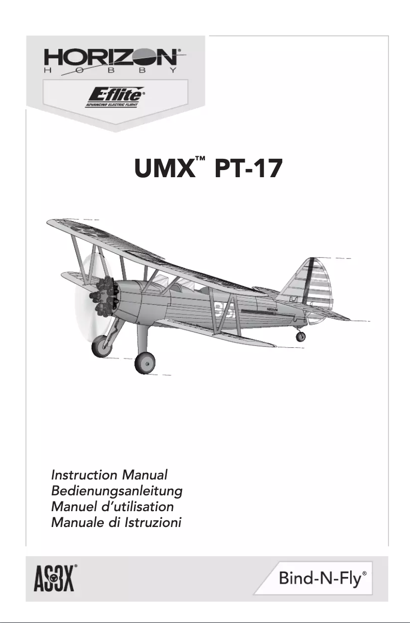 Page 1 de la notice Manuel utilisateur E-flite EFLU3080