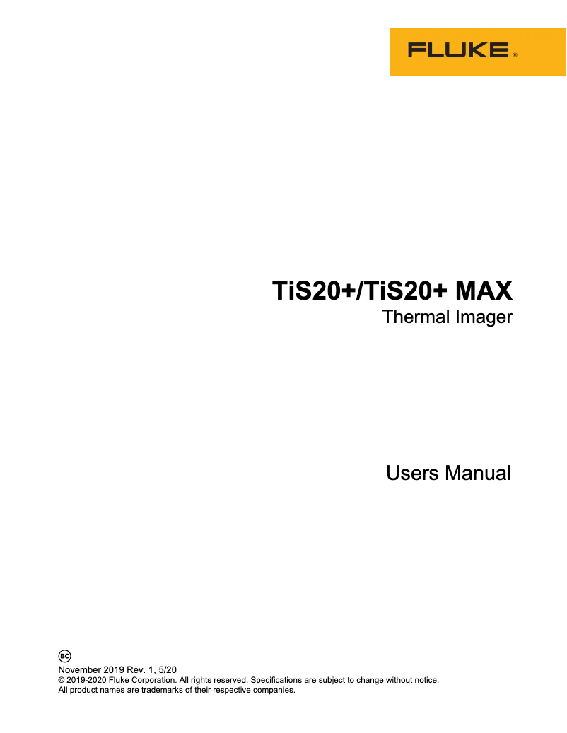 Imagen de la primera página del manual del dispositivo TiS20+ MAX