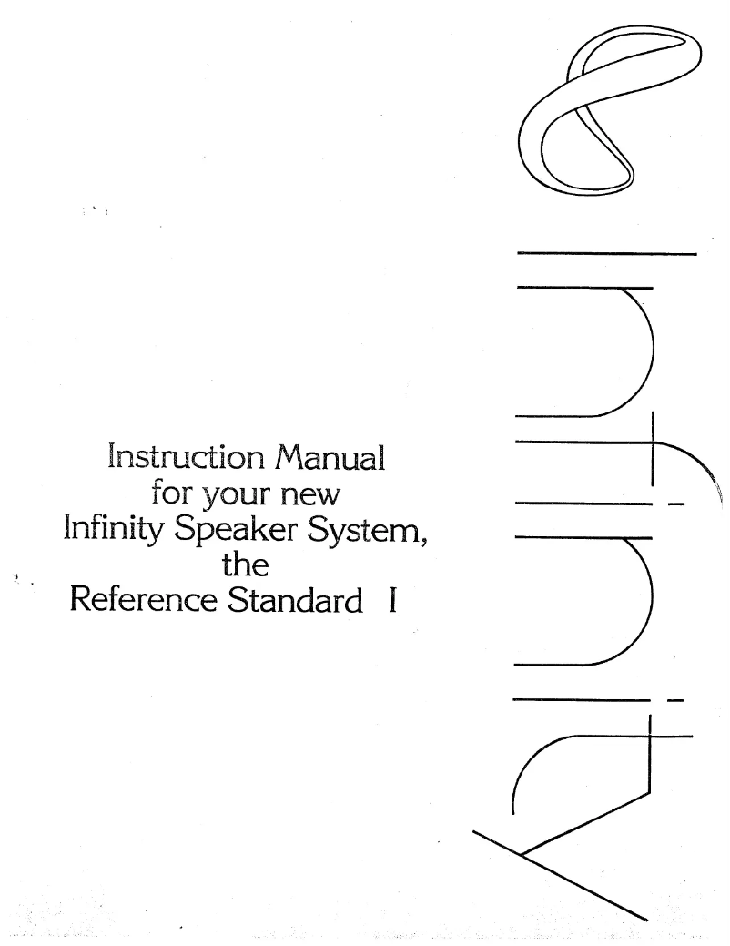 Page 1 de la notice Manuel utilisateur Infinity Reference RS 1