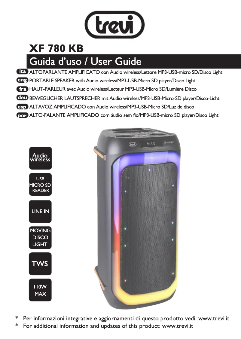 Página 1 del manual Manual de usuario Trevi XF 780 KB