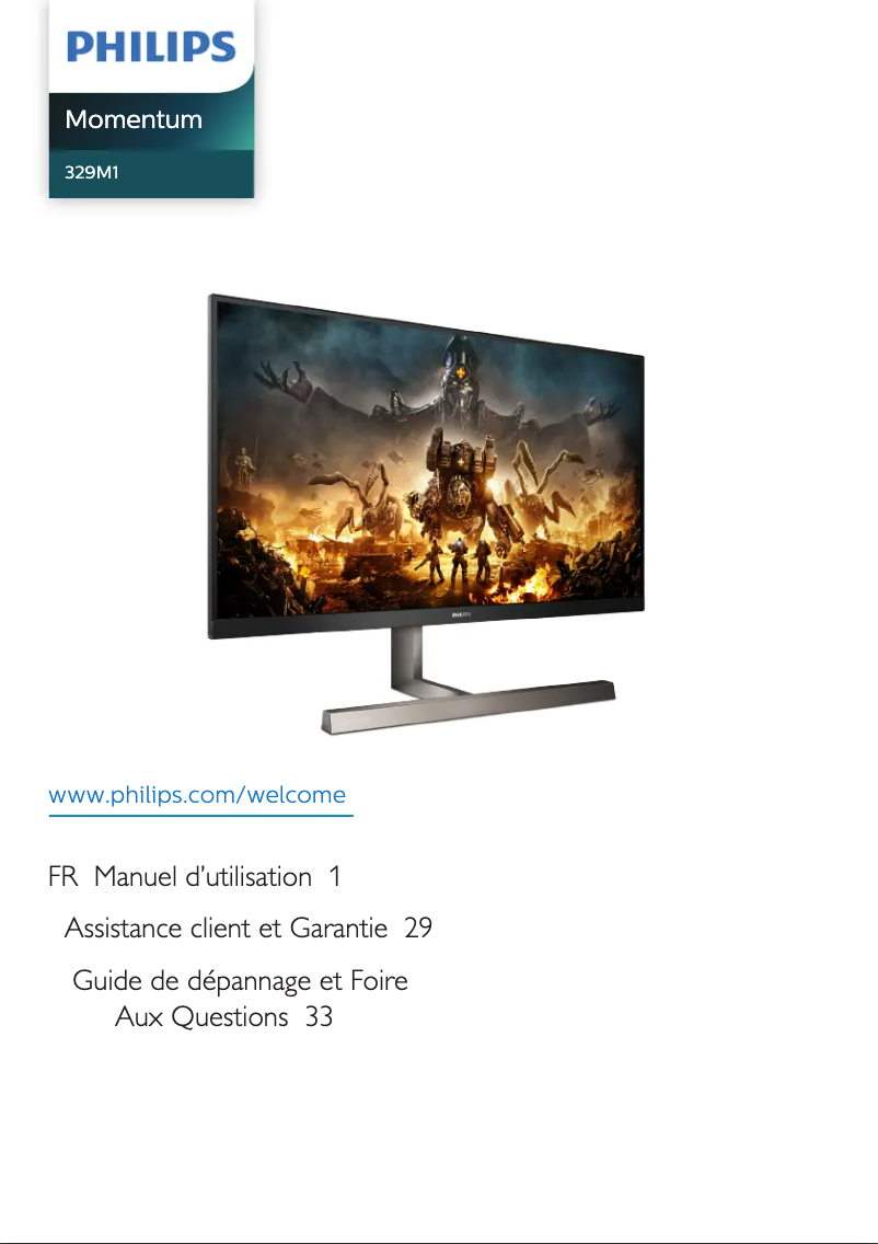 Page 1 de la notice Manuel utilisateur Philips 329M1RV