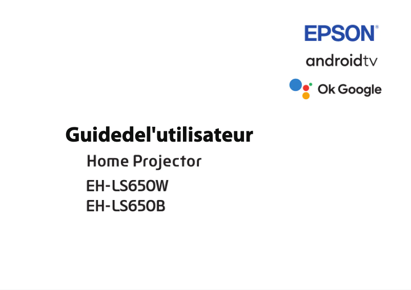 Page n°1 - Manuel utilisateur Epson EpiqVision LS650