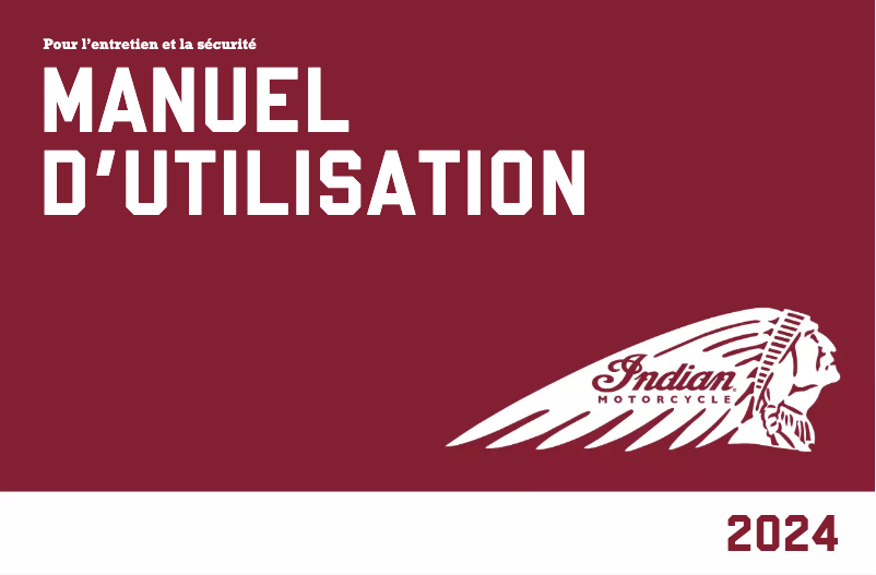 Page 1 de la notice Manuel utilisateur Indian Roadmaster (2024)