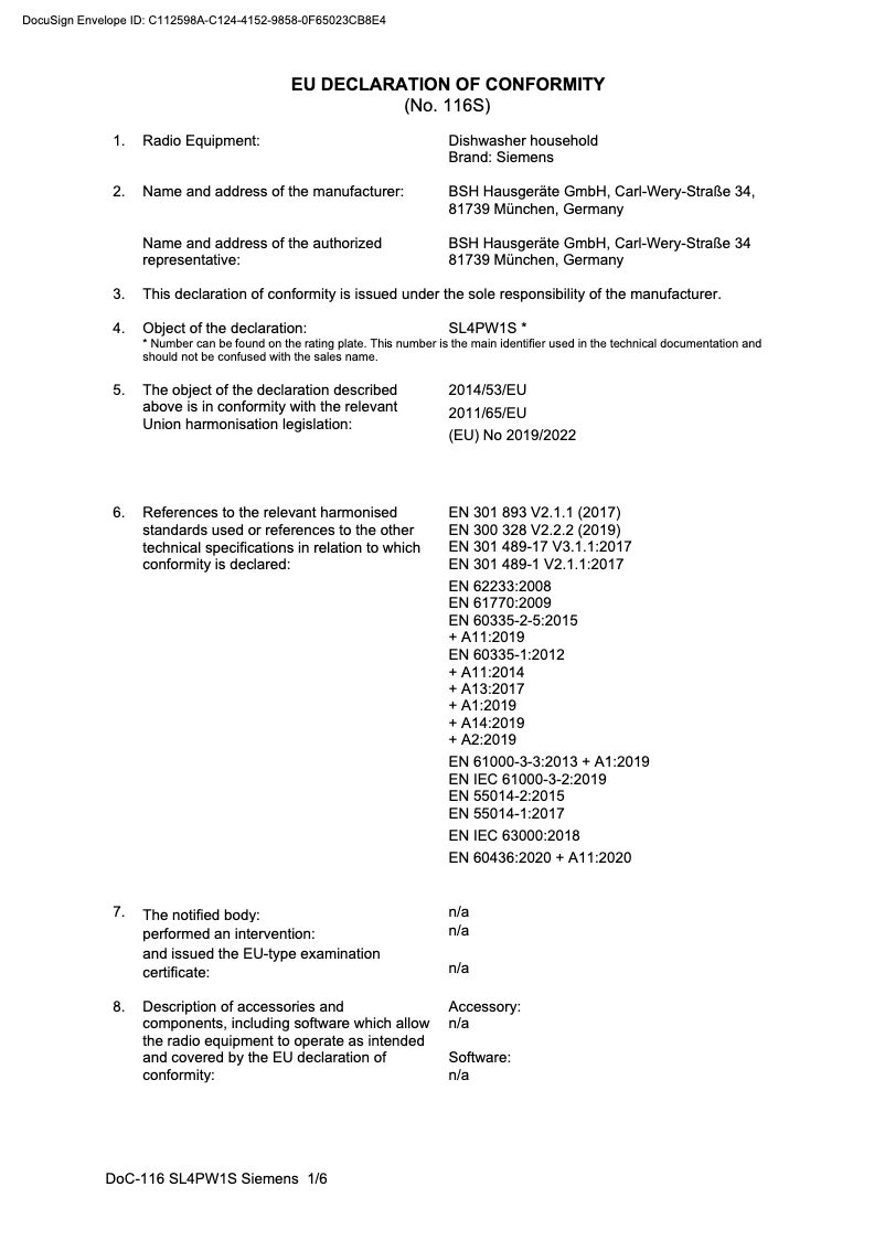 Page n°1 - Manuel utilisateur Siemens SR65YX11ME