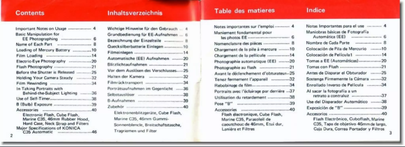 Page n°1 - Manuel utilisateur Konica Minolta C35