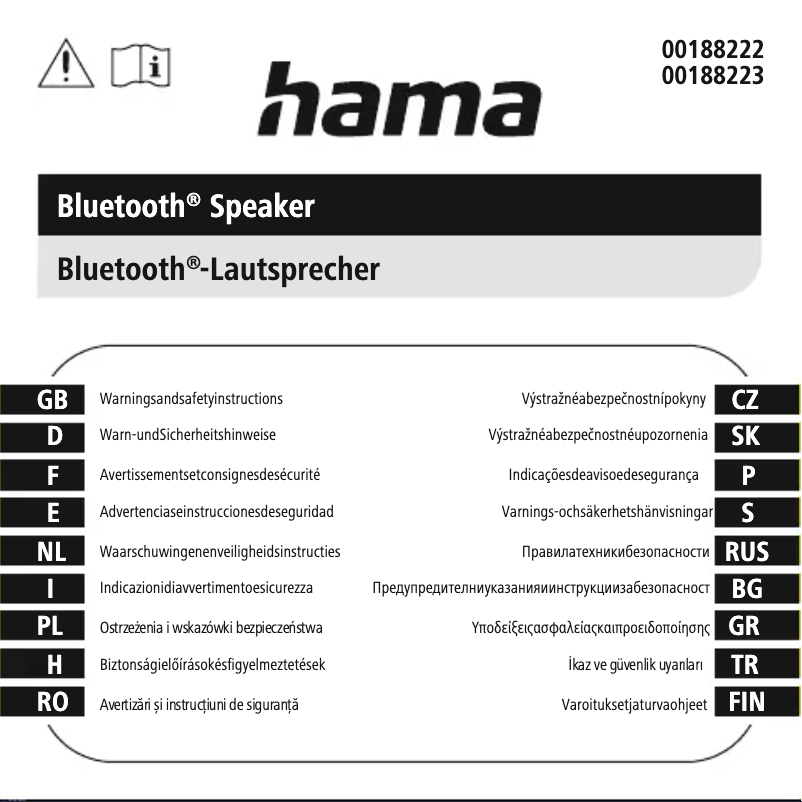 Page 1 de la notice Instructions de sécurité Hama Twin 3.0 188223