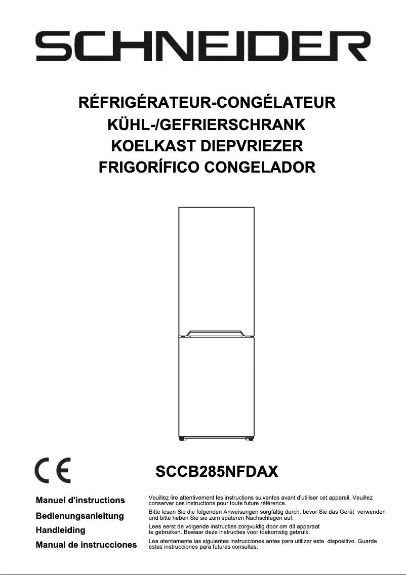Image de la première page du manuel de l'appareil SCCB285NFDAX
