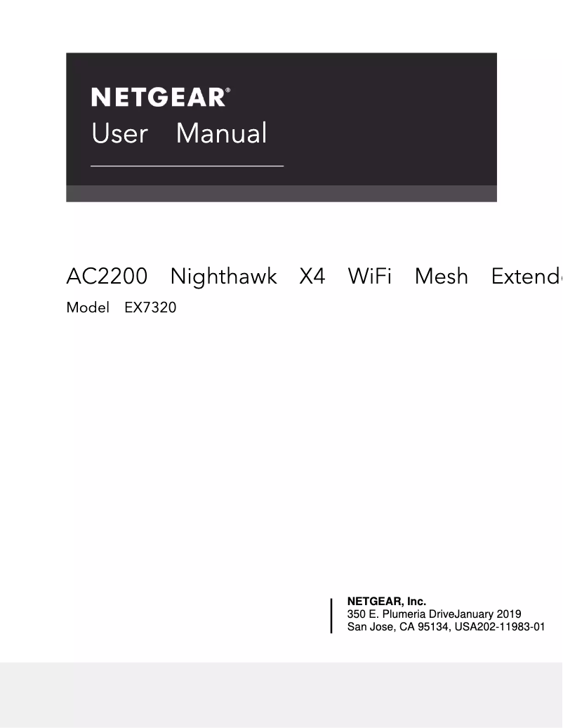 Page 1 de la notice Manuel utilisateur Netgear EX7320