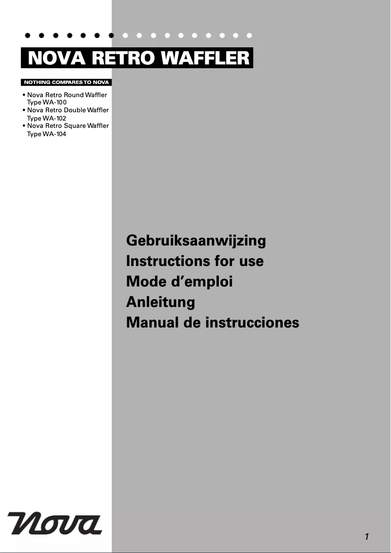 Página 1 del manual Manual de usuario Nova WA-100