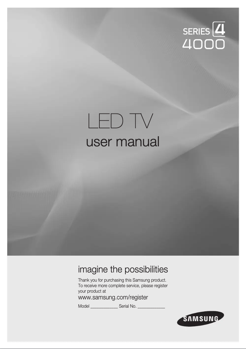 Page n°1 - Manuel utilisateur Samsung UN22C4000PD