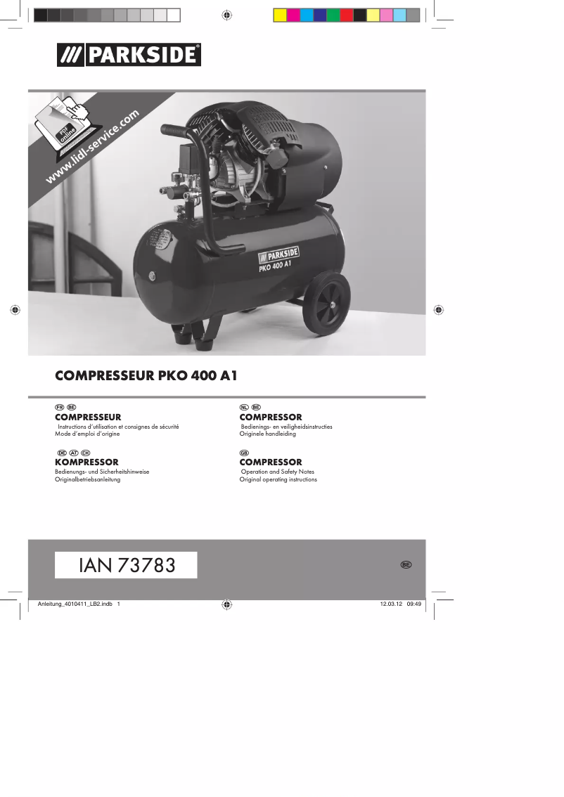 Image de la première page du manuel de l'appareil PKO 400 A1