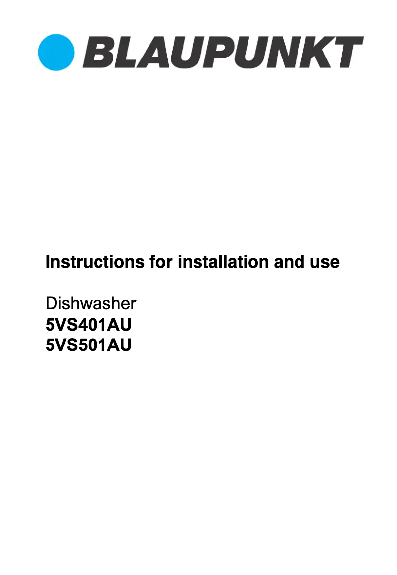 Page 1 de la notice Guide d'installation Blaupunkt 5VS501AU