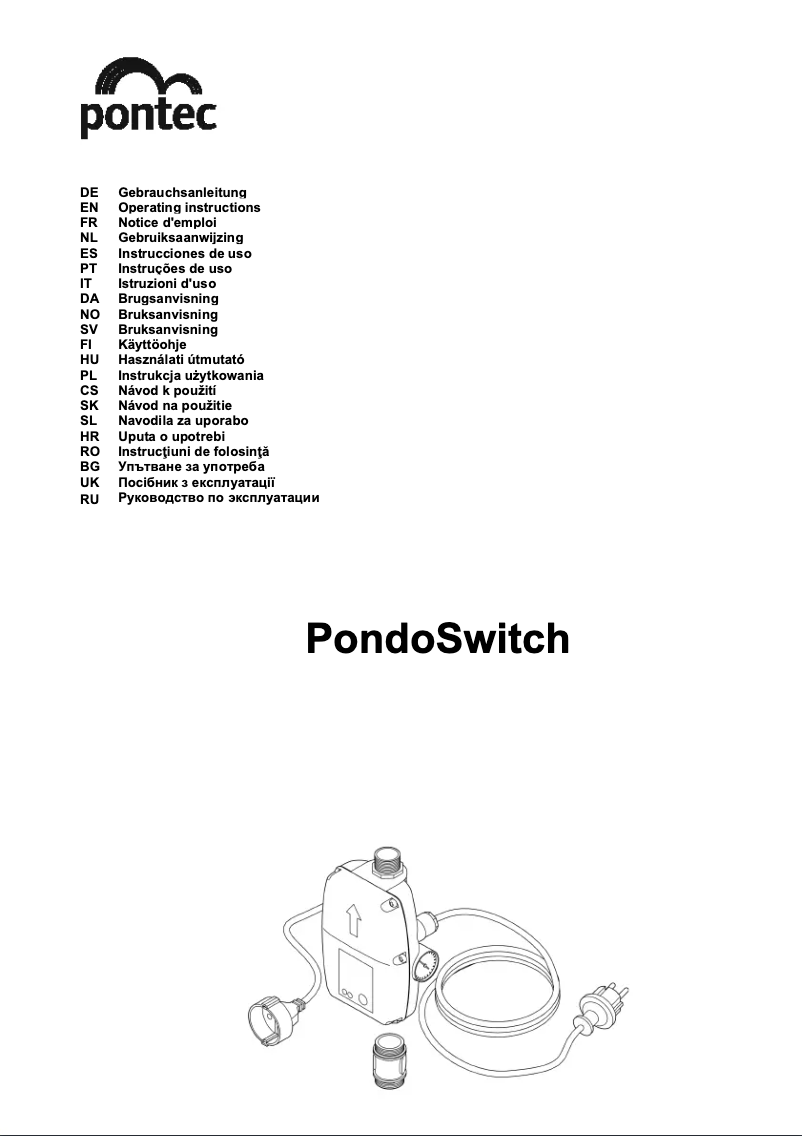 Image de la première page du manuel de l'appareil PondoSwitch