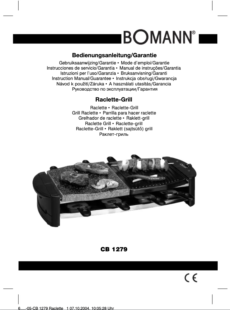 Image de la première page du manuel de l'appareil CB1279