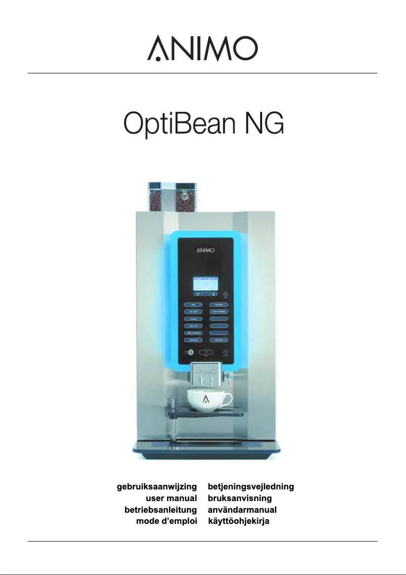 Page 1 de la notice Manuel utilisateur Animo OptiBean NG