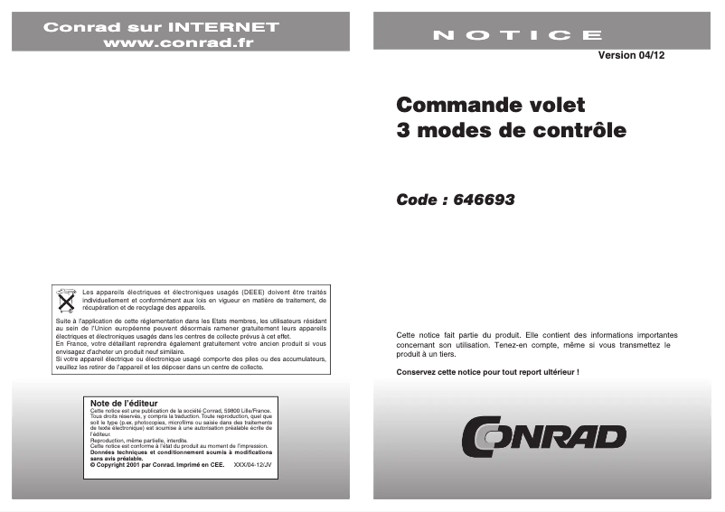 Image de la première page du manuel de l'appareil Tastor Mercato