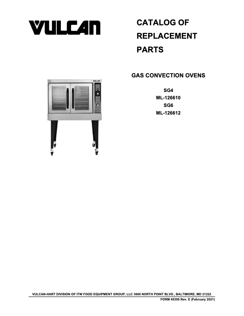 Page 1 de la notice Catalogue Vulcan SG44