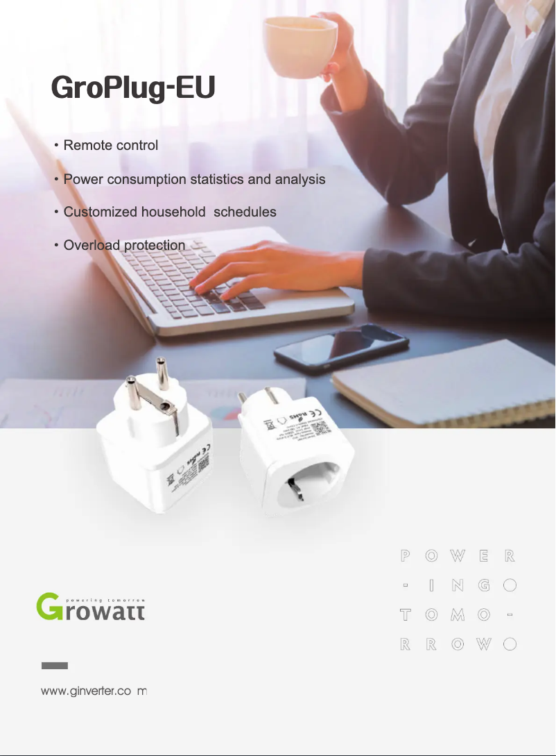 Page 1 de la notice Fiche technique Growatt Smart Plug
