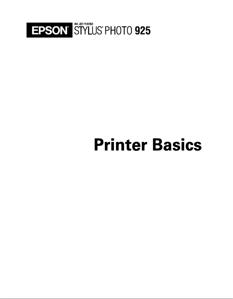Página 1 del manual Manual de usuario Epson Stylus Photo 925