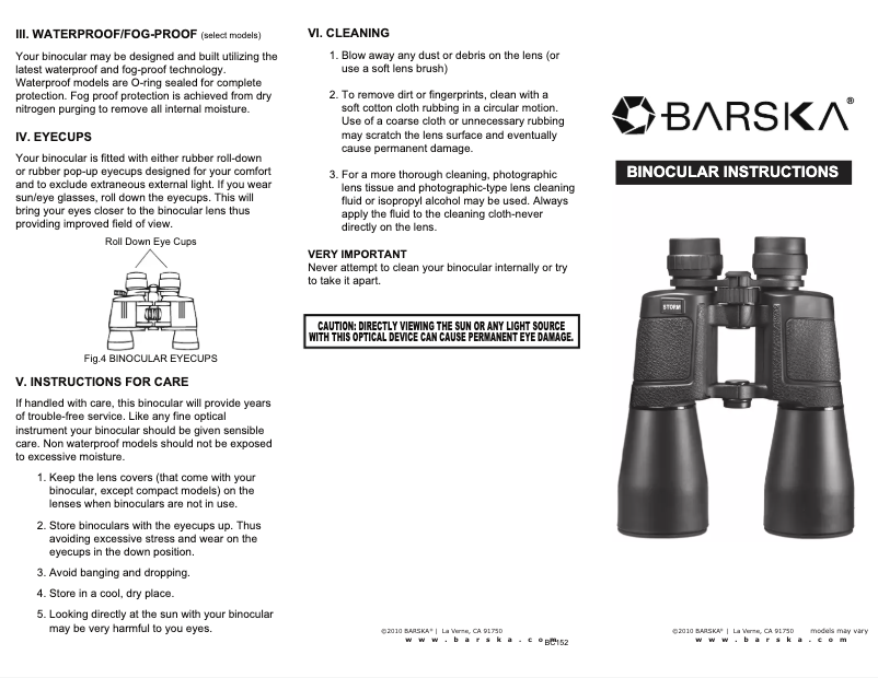 Page 1 de la notice Manuel utilisateur Barska Blackhawk