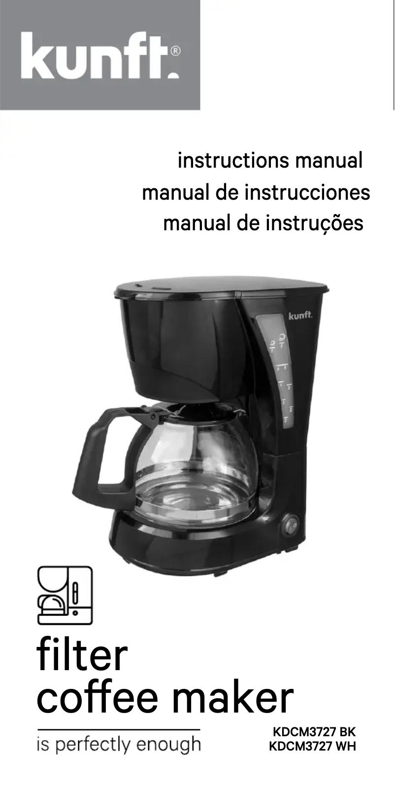 Page 1 de la notice Manuel utilisateur Kunft KDCM3727