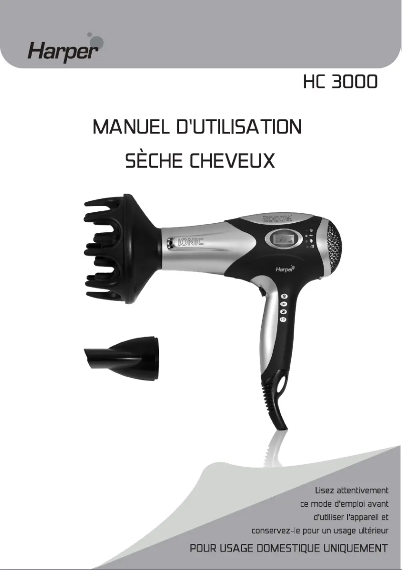 Page n°1 - Manuel utilisateur Harper HC3000