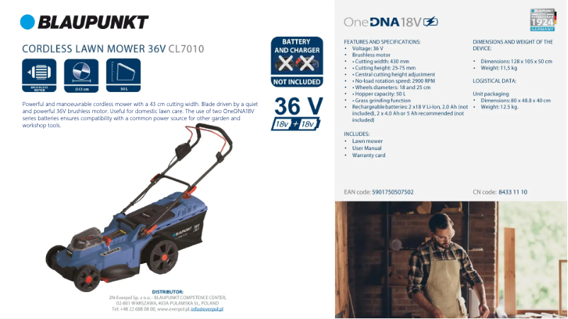 Image de la première page du manuel de l'appareil CL7010