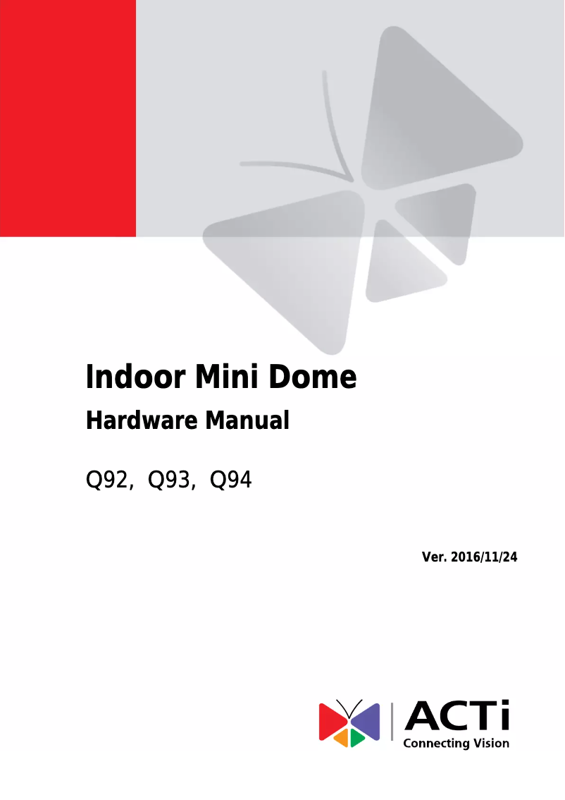 Page n°1 - Mode d'emploi ACTi Q94