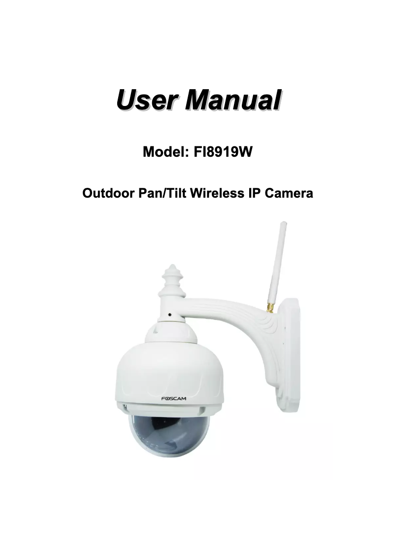 Page 1 de la notice Manuel utilisateur Foscam FI8919W