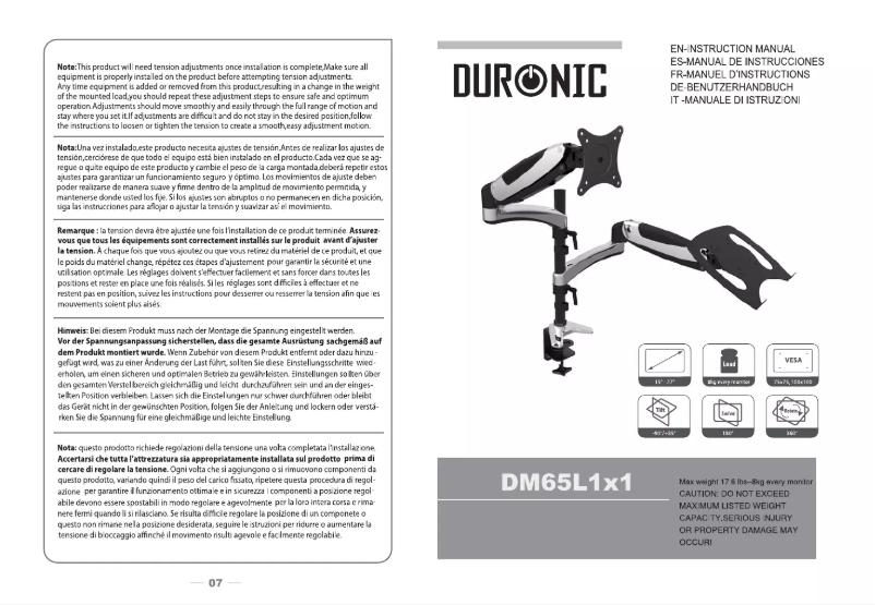 Image de la première page du manuel de l'appareil DM65L1X1