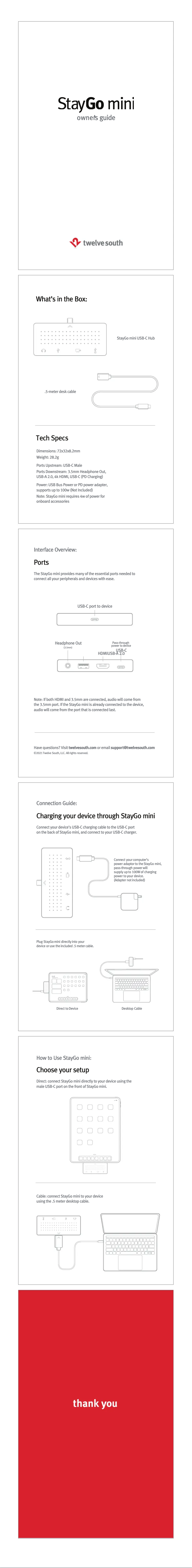 Image de la première page du manuel de l'appareil StayGo Mini