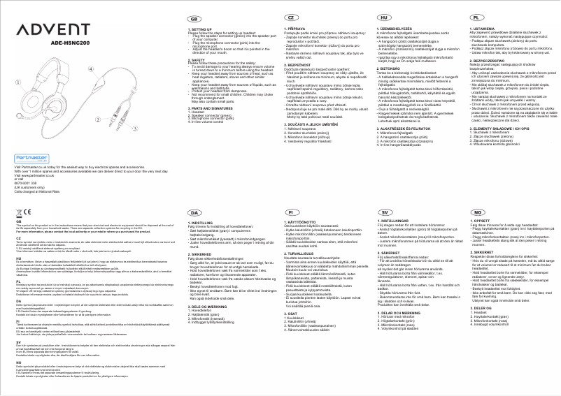Page n°1 - Manuel utilisateur Advent ADE-HSNC200