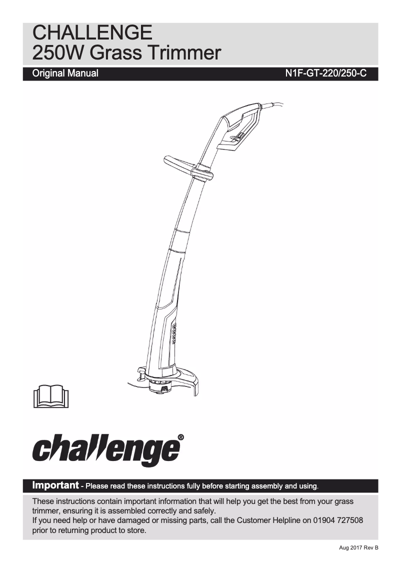 Page n°1 - Manuel utilisateur Challenge N1F-GT-250-C