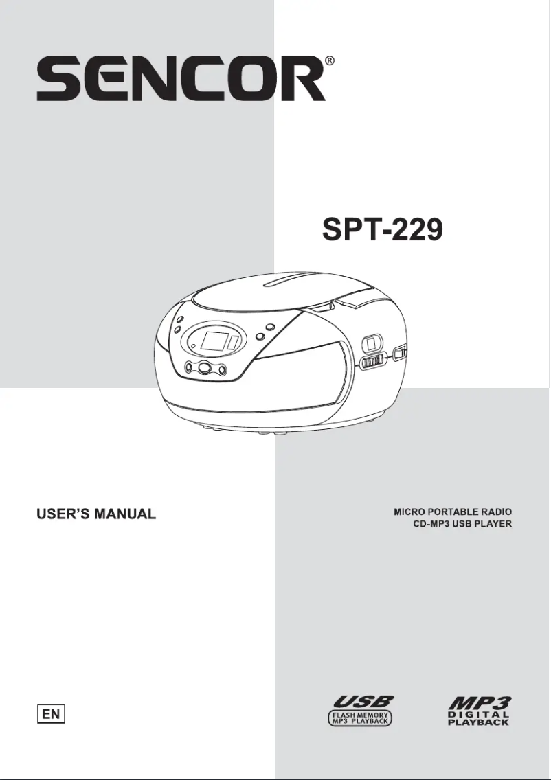 Image de la première page du manuel de l'appareil SPT 229 BU