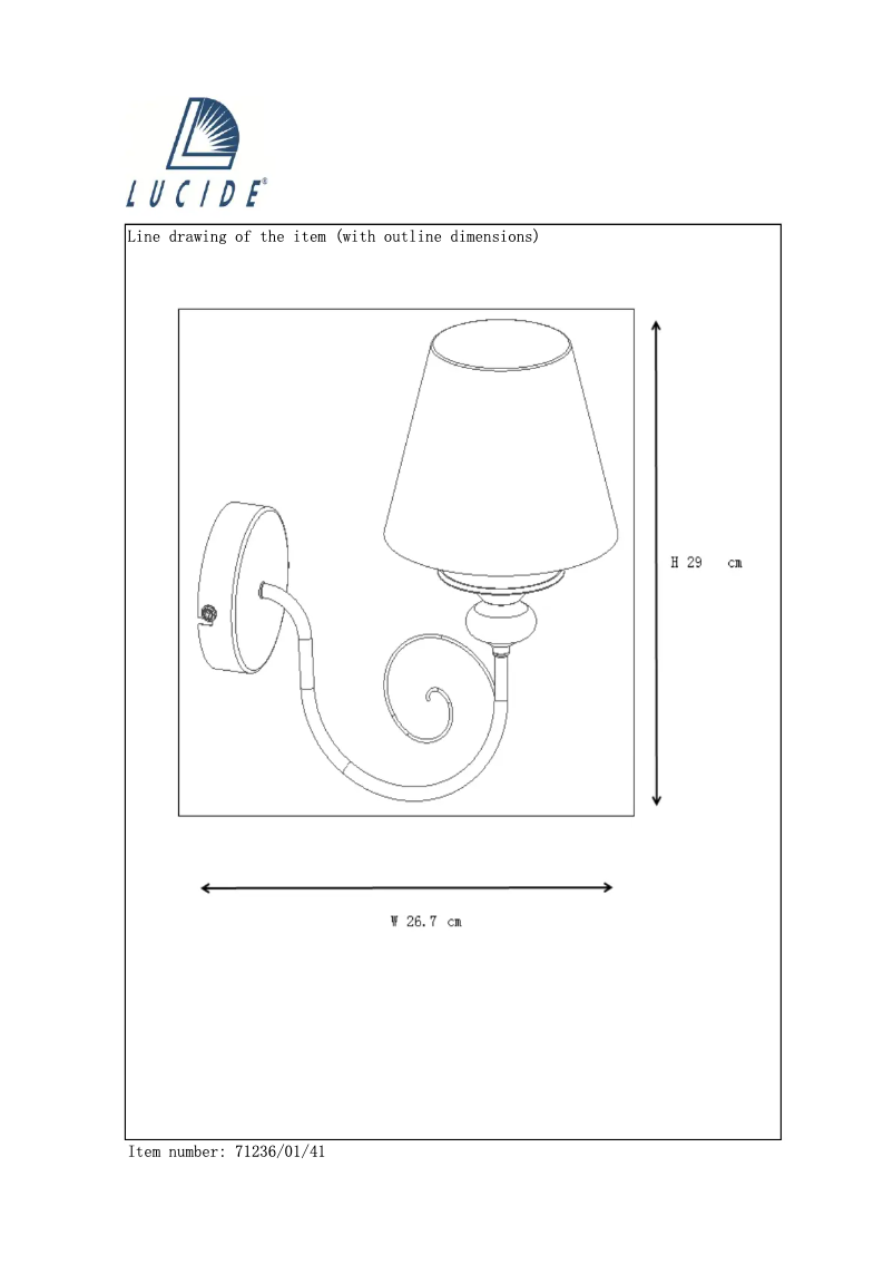 Page n°1 - Manuel utilisateur Lucide Robin 71236/01/41